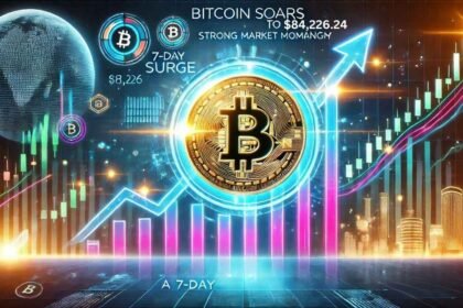 Bitcoin reached $84,226 during its seven-day rise which demonstrates a positive direction for market value