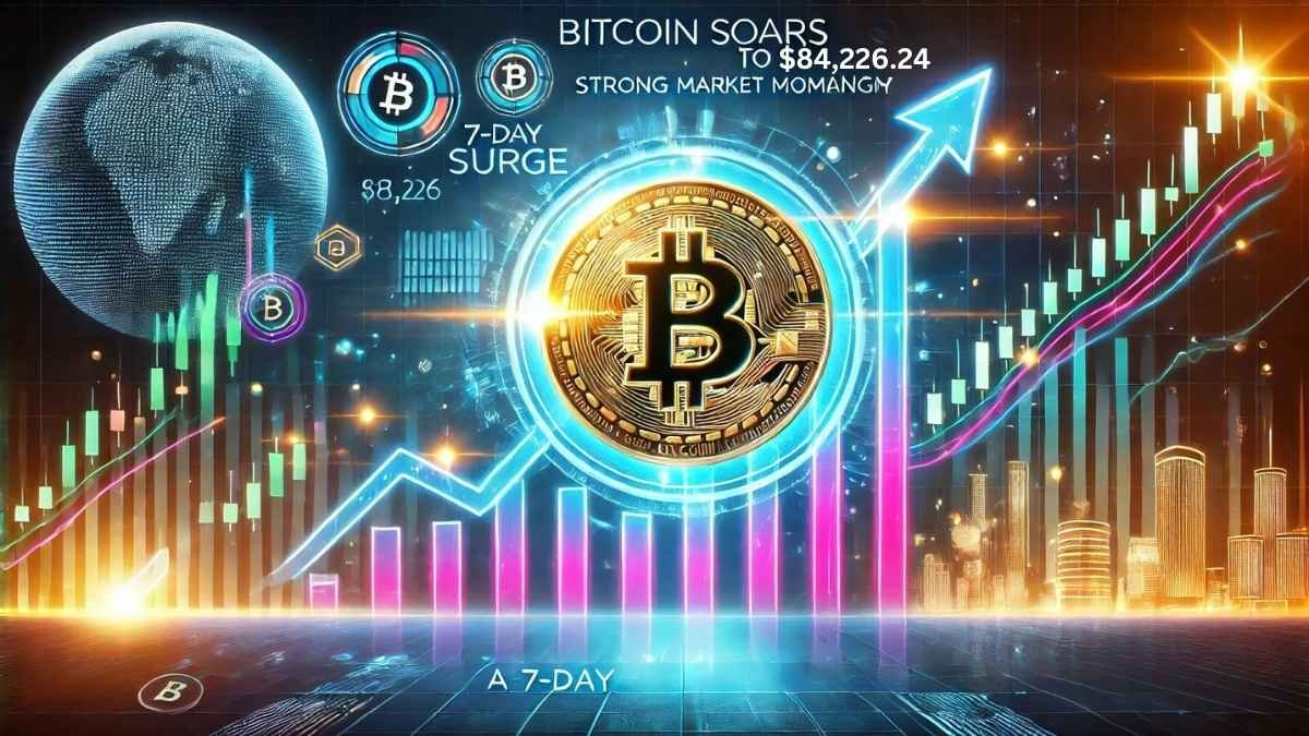 Bitcoin reached $84,226 during its seven-day rise which demonstrates a positive direction for market value